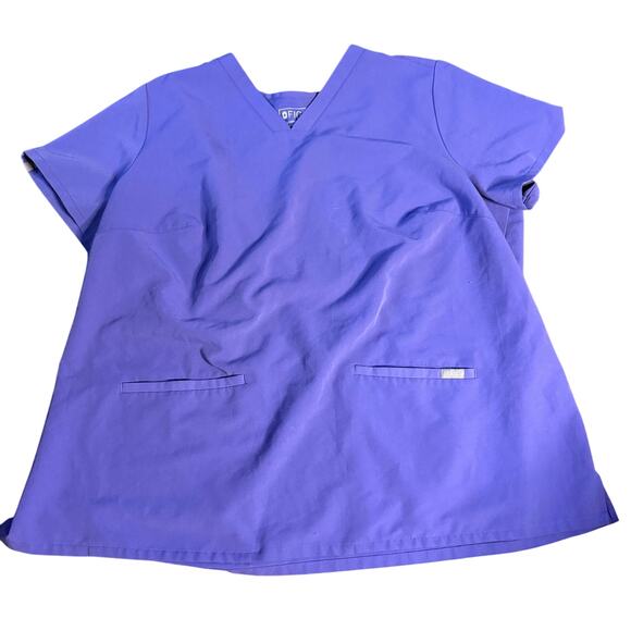 FIGS Technical Collection Casma Three Pocket Scrub Top, Purple, Size 3XL - Picture 1 of 4
